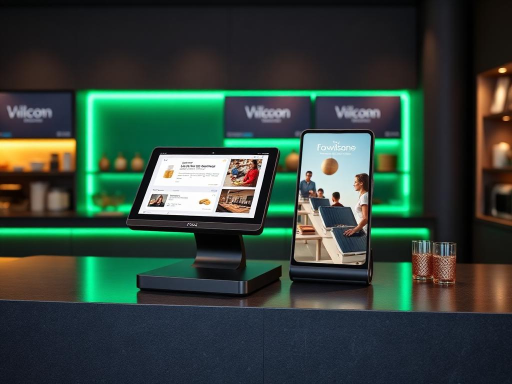 Countertop point of sale station with customer facing display